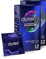 Durex Extended Pleasure 12 Pack for Long LastingPleasure (2 Boxes of 12) 24