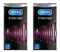 Durex Intense Ribbed, Dotted with Gel to Maximise Female Pleasure Pack of 2