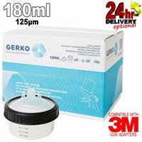 Gerko Paint Cups System 180ml x 50 Lids|Liners|1x Outer 125ppu PPS Spray Mixing