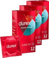 Durex Thin Feel Close Fit Edition Latex Condoms (3 Packs of 12) 36 Condoms