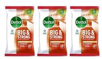 Dettol Kitchen Cleaning Wipes Bulk Big and Strong, 25 Wipes, x 3 75 Wipes Total