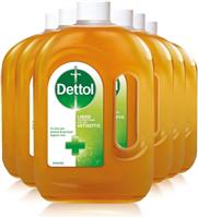 Dettol Original Liquid Antiseptic Disinfectant 750ml Large BottlePack of 6