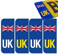 4x UK Number Plate Car Stickers Euro Van Vinyl Self Adhesive Decal France 2022