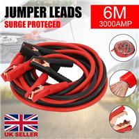 3000AMP Jump Leads Heavy Duty Battery Start 6 Metre Booster Cables Car Van Truck