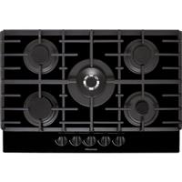 Hisense GG773B Built In 75cm 5 Burners Black Gas Hob