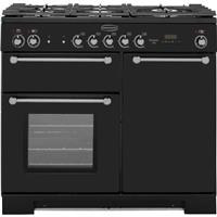 Rangemaster KCH100DFFBL/C Kitchener 100cm Dual Fuel Range Cooker 5 Burners