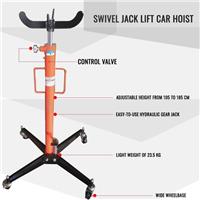 New 0.5 Ton Vertical Hydraulic Gear Transmission Swivel Jack Lift Car Hoist