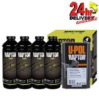 Upol Raptor Tintable 4 x Liner Kit Tough Urethene Coating Bedliner Spray Paint
