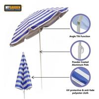 🔥NEW 1.8M Garden Beach Patio Tilt Umbrella Parasol Sun Shade UPF UV Protection