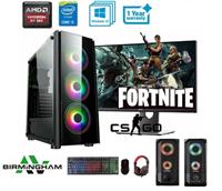 Gaming PC Bundle 24" Quad i5 16 GB Ram 240 GB SSD+ 1TB HDD 8GB RX 580 Windows 10