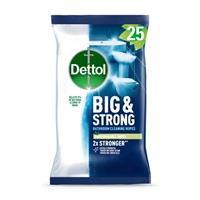 Dettol Big & Strong Bathroom Cleaning Wipes - 25 Extra Large Wipes