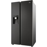 Haier HSW79F18DIPT 91cm Frost Free American Fridge Freezer Black D Rated