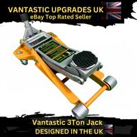 3 TON LOW PROFILE TROLLEY JACK, INCLUDING 1X SILL & 1X NON-SLIP SADDLE PUCK NEW