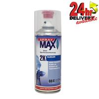 SPRAYMAX 680061 2K GLOSS CLEARCOAT AEROSOL 400ML -FUEL PETROL RESISTANT M/C TANK