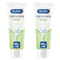 Durex 100% Natural Pure Intimate Gel Water Based Lubricant 100ml x 2