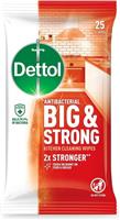 Dettol Kitchen Cleaning Wipes Bulk Big and Strong, 25 Wipes