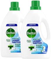 Dettol Antibacterial Laundry Sanitiser Cleanser Additive Fresh Cotton 2 x 1.5L