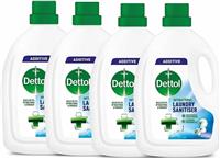 Dettol Antibacterial Laundry Sanitiser Cleanser Additive Fresh Cotton 4 x 1.5L
