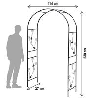 2.3M Garden Arch Trellis Arched Metal Tubular Frame Large Climbing Plant Archway