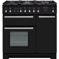 Rangemaster TOLP90DFFGB/C Toledo + 90cm Dual Fuel Range Cooker 5 Burners Black