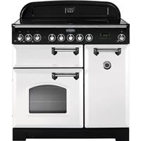 Rangemaster CDL90ECWH/C Classic Deluxe 90cm Electric Range Cooker 5 Burners A/A