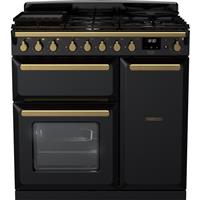 Rangemaster ESDL90DFPGBL/AB1 Estel Deluxe 90cm Dual Fuel Range Cooker 5 Burners