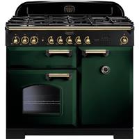 Rangemaster CDL100DFFRG/B Classic Deluxe 99cm Dual Fuel Range Cooker 5 Burners