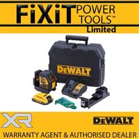 DeWalt DCLE34021D1 18V XR Green Cross Line Laser 1 x 2.0Ah Battery Kit RW