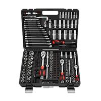 216 Pcs 1/2" 3/8" 1/4" Socket Wrench Bit Set Ratchet Spanner Car Repair Tool Kit