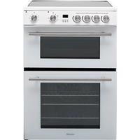 Hisense HDE3211BWUK 60cm Free Standing Electric Cooker with Ceramic Hob White