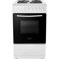 Midea MFO20DME4H109-WH 50cm Free Standing Electric Cooker with Solid Plate Hob