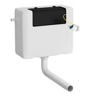 Toilet Concealed Cistern Chrome Dual Flush Push Button WRAS Approved Hidden Unit