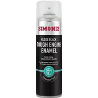 Simoniz Gloss Black Engine Enamel Spray Paint Aerosol 500ml SIMVHT32D