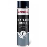 Simoniz Grey Plastic Primer Car Paint Spray Smooth Anti Rust Aerosol 500ml
