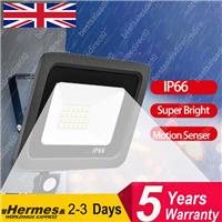 LED Floodlight PIR Sensor Motion 50W Security Outdoor Modern Flood Light Lamp UK