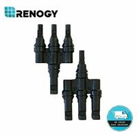 Renogy 3 to 1 Branch Connectors PV Solar Panel Parallel Connector MMMF FFFM