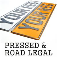 Car Reg Number Plate PAIR Replacement Registration Pressed MOT UK Legal Road