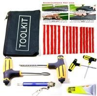 MOTORCYCLE CAR VAN TUBELESS TYRE PUNCTURE REPAIR KIT TIRE TOOL PLUG EMERGENCY