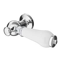 Toilet Flush Lever Traditional Ceramic Handle WC White Cistern Replacement Part