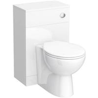Bathroom Toilet Back to Wall Concealed Cistern 600x200mm Modern White Ceramic WC