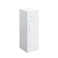 Bathroom Cabinet Cupboard Wooden Floor Freestanding Drawer Storage Unit White