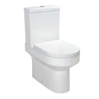 Bathroom Toilet Close Coupled Pan Soft Seat Cistern Modern White Ceramic WC