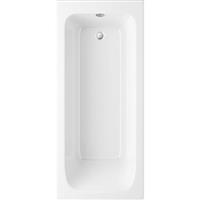 Bathroom Bath Bathtub Single Ended Square Tub White 1600 x 700mm Bathtub Acrylic