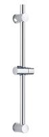 Modern Riser Shower Rail Adjustable Chrome Hose Soap Dish Holder Pole