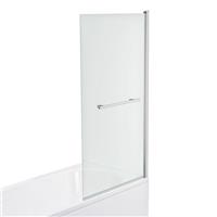 Bath Shower Screen Door Glass Panel Screen Over Bath Towel Rail Pivot Fold Panel