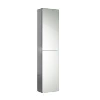 Bathroom Mirror Cabinet Wall Hung Mount Tall Double Door Stainless Steel 1300 mm