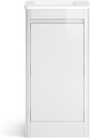 Vanity Unit Sink Basin Bathroom Cabinet Compact Freestanding Cloakroom White