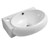 Bathroom Wash Sink Basin Cloakroom Oval Ceramic Right Hand Modern White