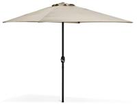 2m Square Garden Parasol - Cream | Outdoor Sun Umbrella for Patio Garden