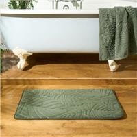Leaf Bath Mat Bathroom Shower Non-Slip Toilet Memory Foam Thick Absorbent Rug